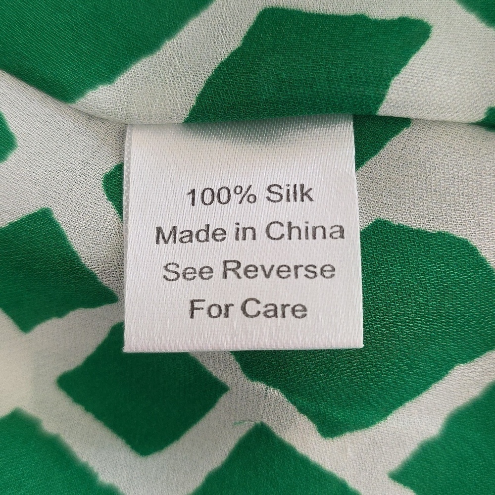 Parker Green & White Lined Silk Dress.  Size Extra Small - Picture 12 of 12